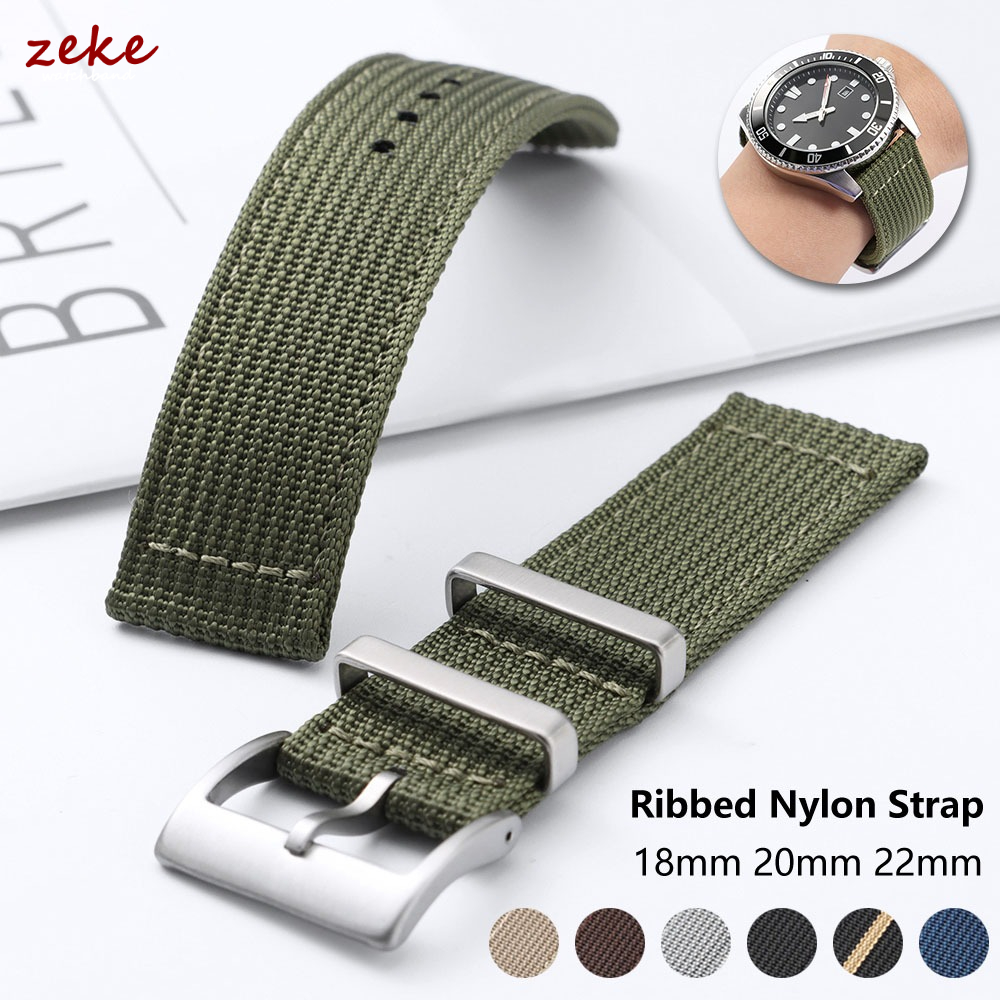 Nato Strap Nylon - 18mm 20mm 22mm Ribbed Nylon Watch