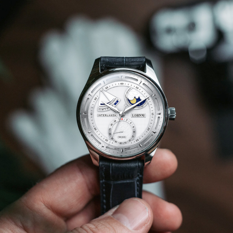 Lobinni Moon Phase Seagull Wat - Omega Watch Constellation 评论和价格