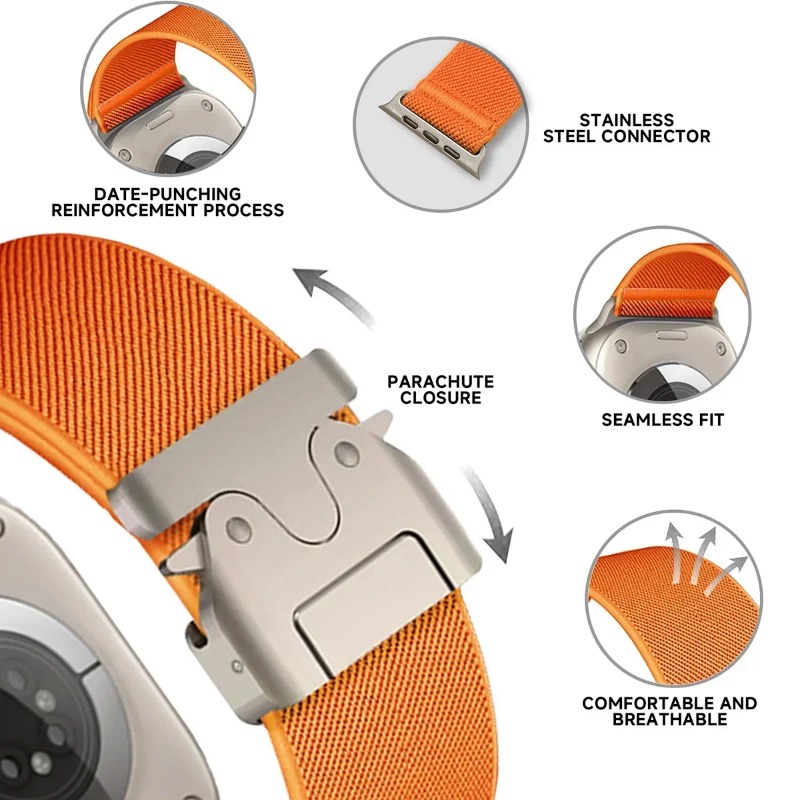 For Apple Watch Ultra 4/3/2 49 - Parachute Strap Elastic 评论和价格