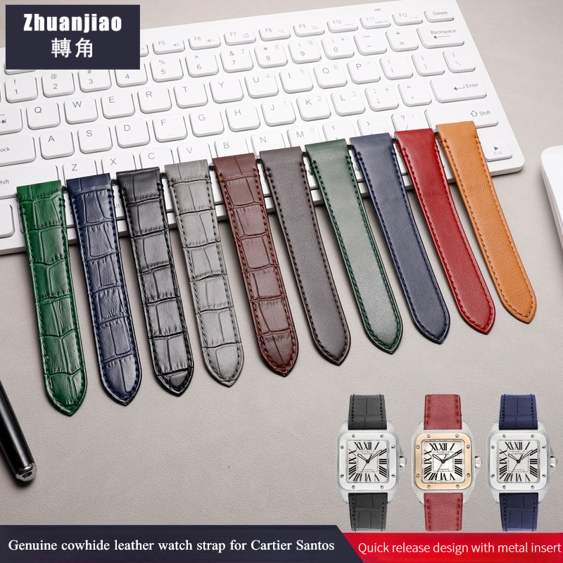 High Quality Cowhide Leather W - Cartier Watch Santos 评论和价格