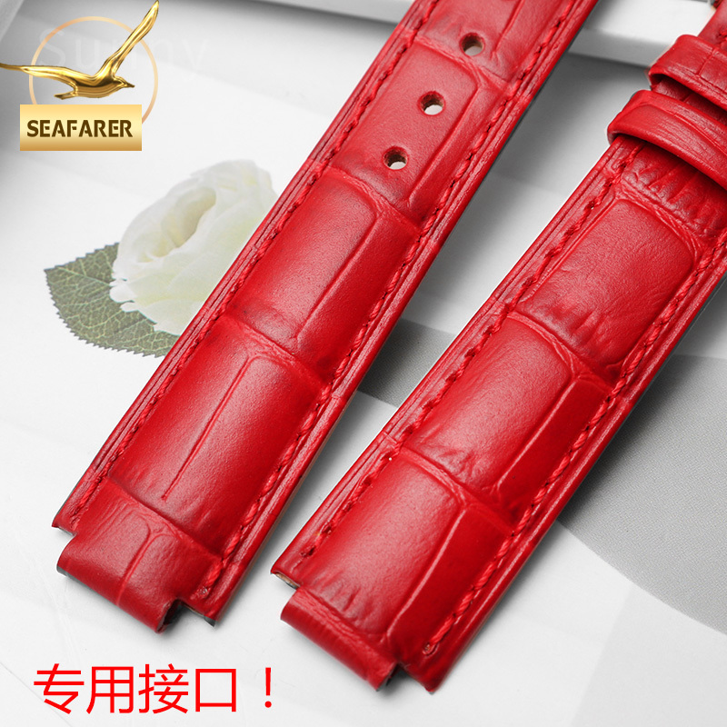 Genuine Leather Watch Strap fo - Cartier Watch Ballon Bleu 评论和价格