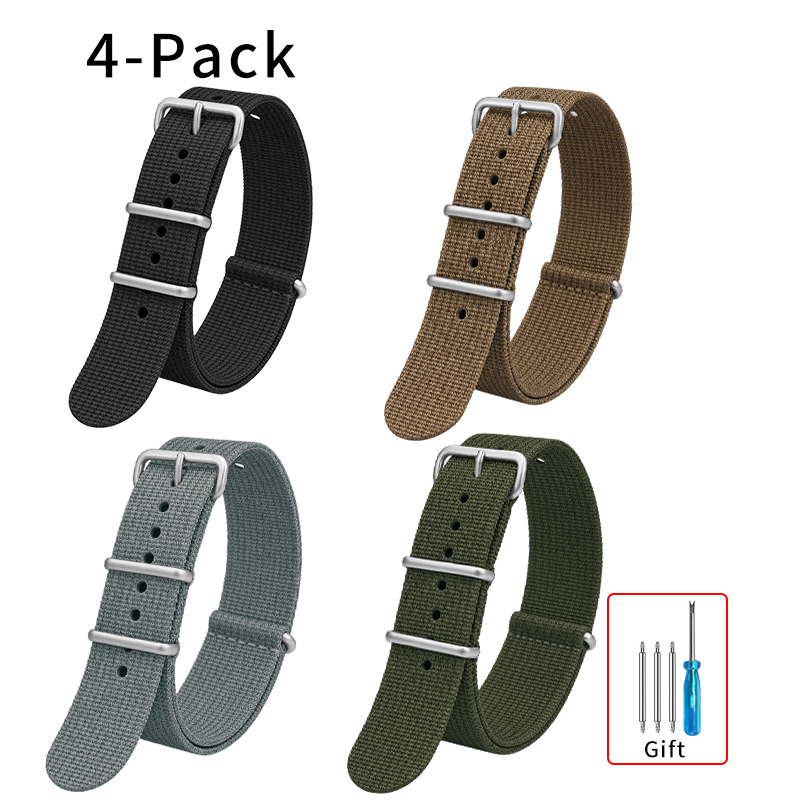 Premium Quality Ribbed Nato Ny - Nato Strap Nylon 评论和价格